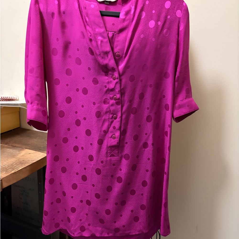 Tucker Fuchsia Polka Dot Tunic Top